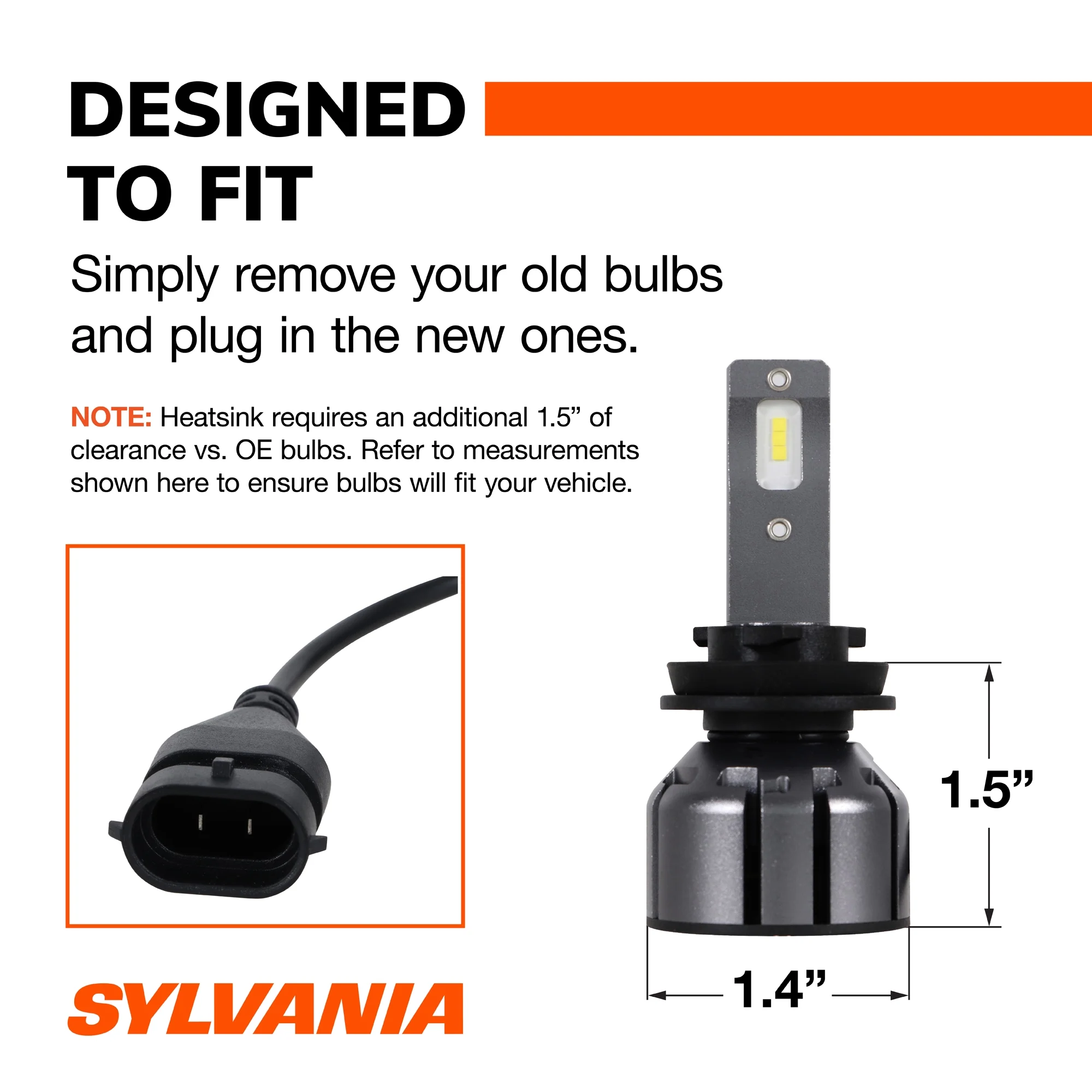 H11 LED Fog Light Bulb Pair for 2020 Honda Accord - Image 1